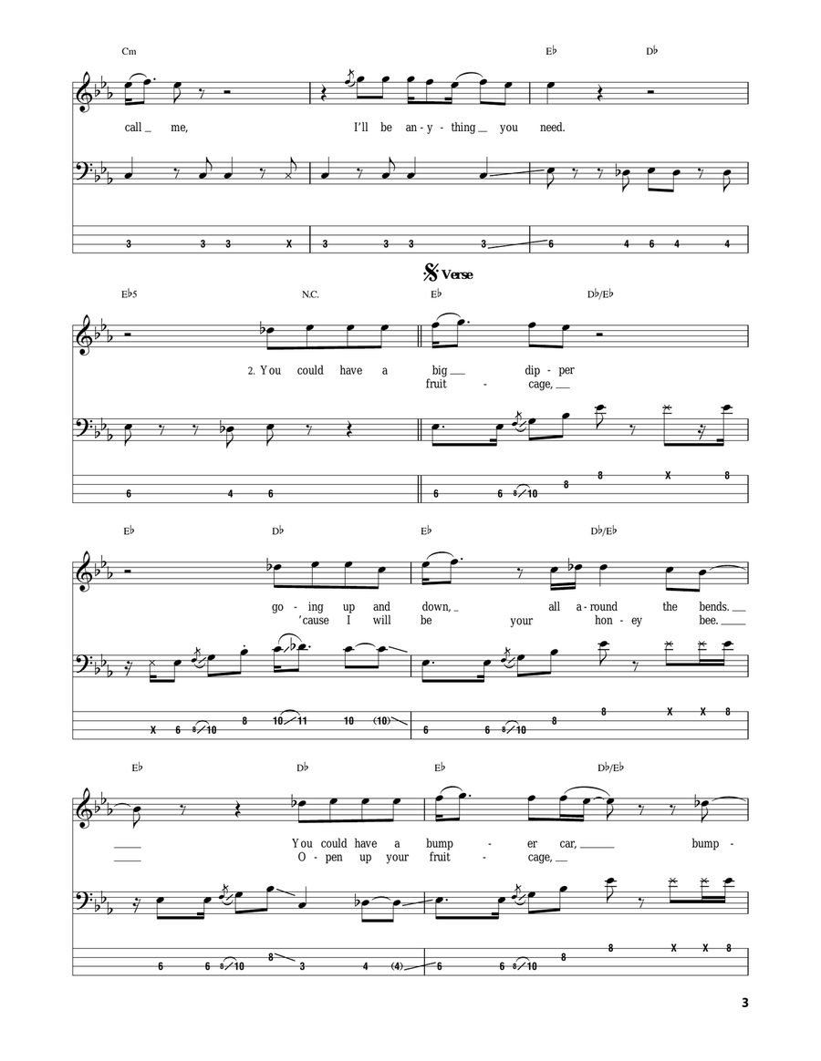 Sledgehammer Guitar Tablature scores gallery preview page 3