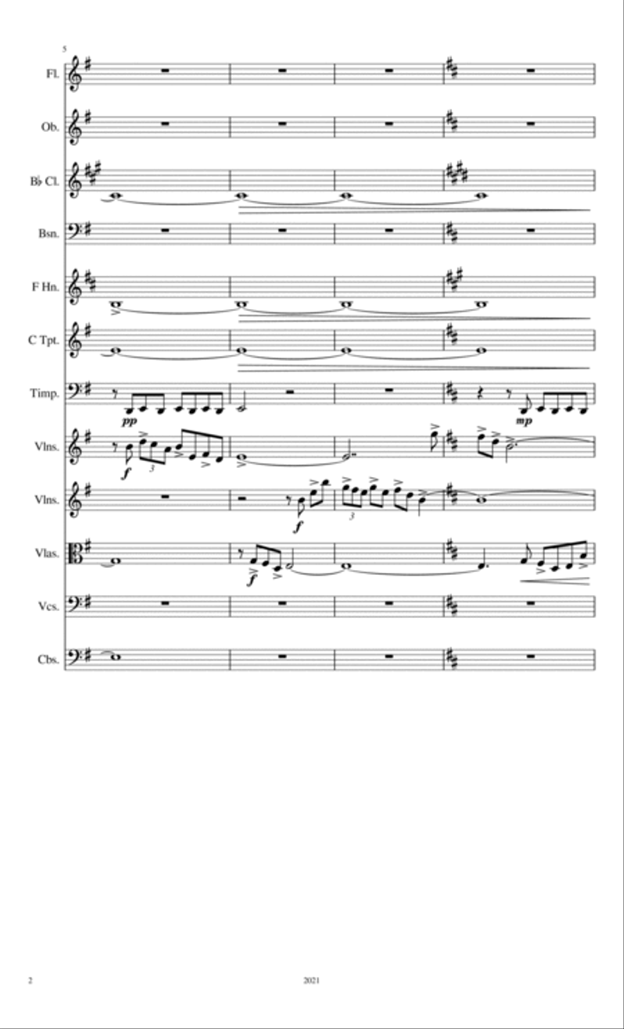 Symphonic Poem # 4 - Awakening Full Orchestra scores gallery preview page 3