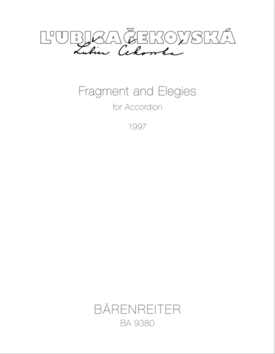 Fragment and Elegies for Accordion Accordion scores gallery preview page 1