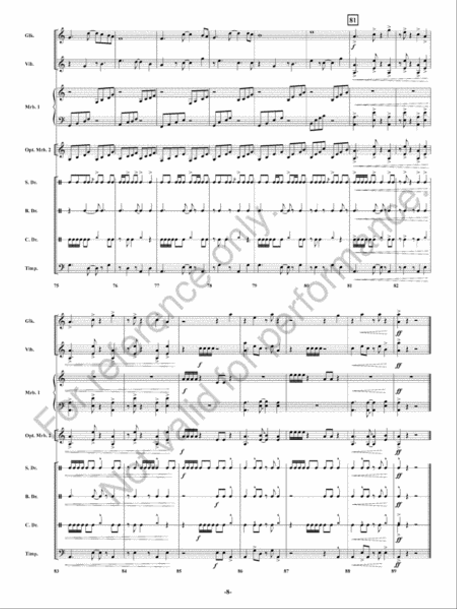 Drifting in Time Percussion Ensemble scores gallery preview page 9