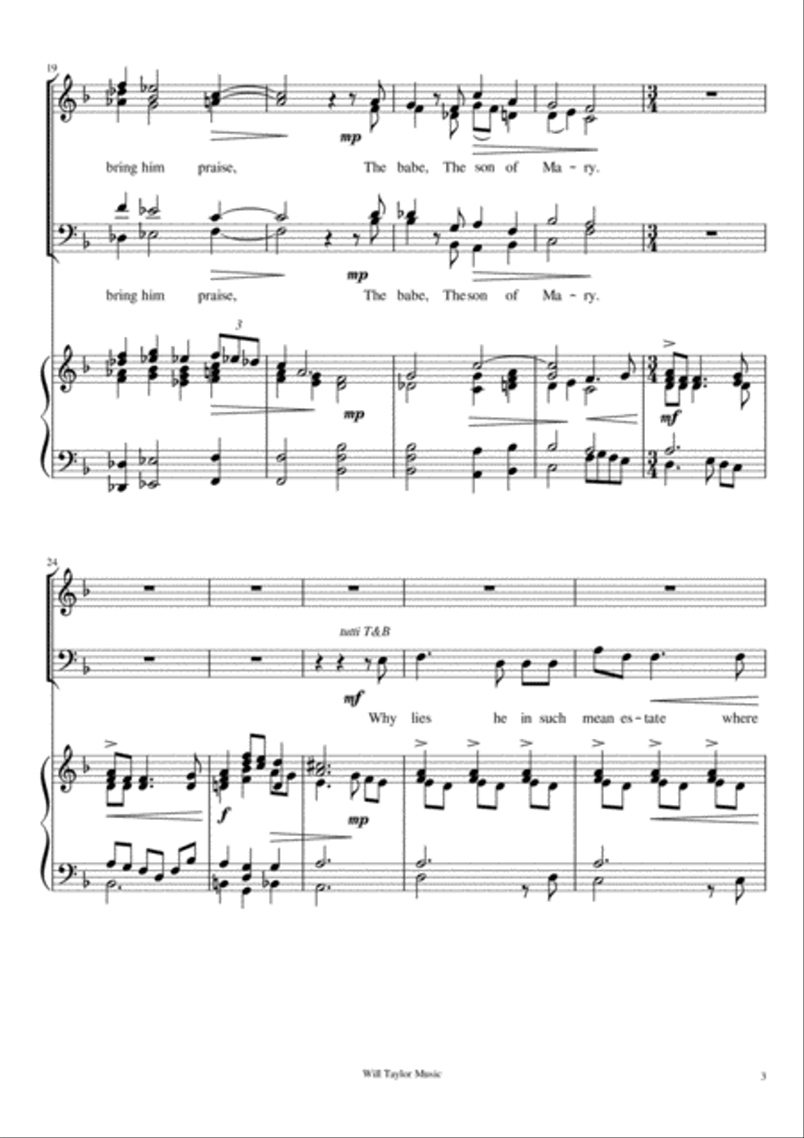 WHAT CHILD IS THIS? 4-Part scores gallery preview page 3