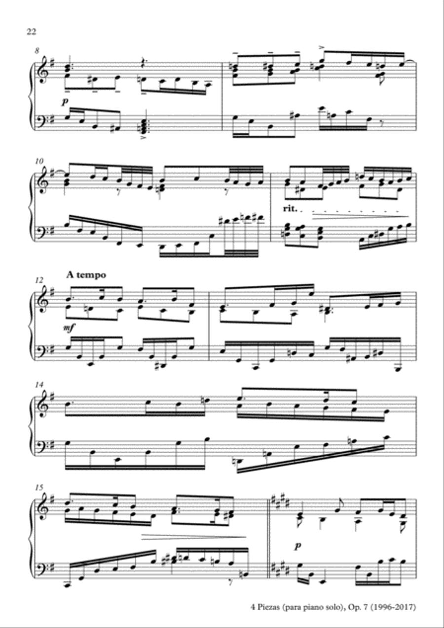 20 Piezas, Op. 4 (2017) No. 7. Iuventus Piano Solo scores gallery preview page 2