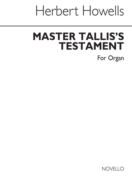 Master Tallis's Testament For
