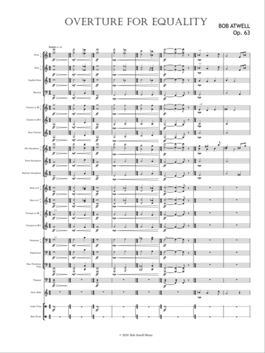Overture for Equality (Band) Concert Band scores gallery preview page 3
