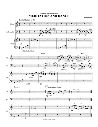 Meditation and Dance for Oboe, Cello and Harp