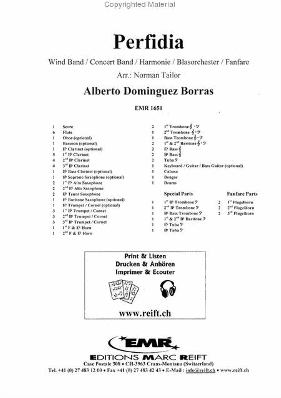 Perfidia Concert Band scores gallery preview page 2