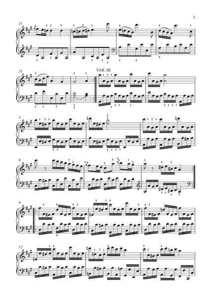 8 Variations in A major on "Come un agnello" from "Fra i due litiganti il terzo gode" by Giuseppe Sarti, K 460