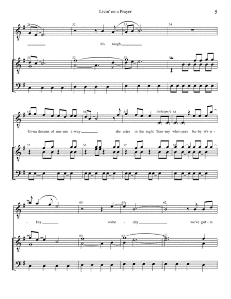 Livin' On A Prayer Livin' On A Prayer TTBB scores gallery preview page 5