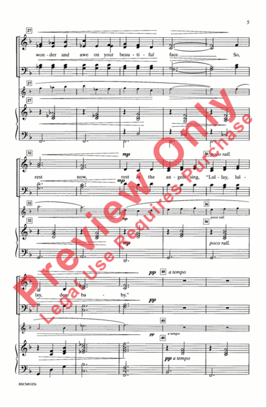 Gymnopedie for Christmas 4-Part scores gallery preview page 4