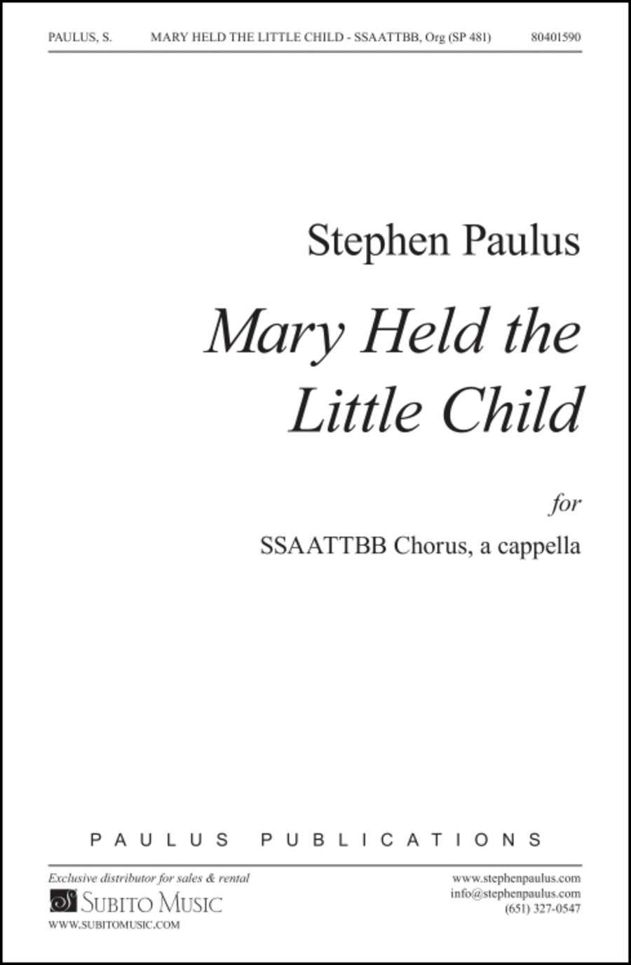 Mary Held the Little Child