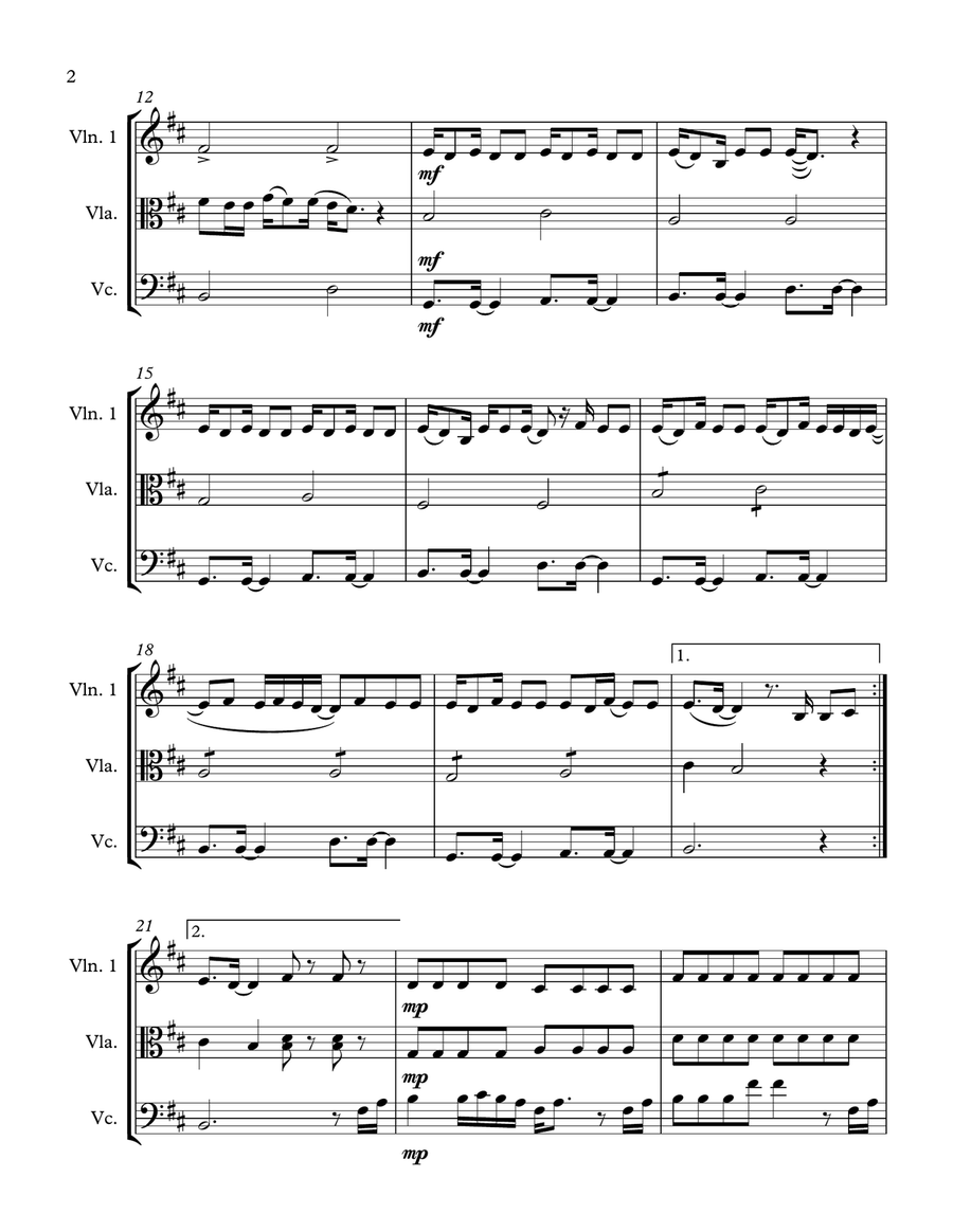 Young And Beautiful String Trio scores gallery preview page 3
