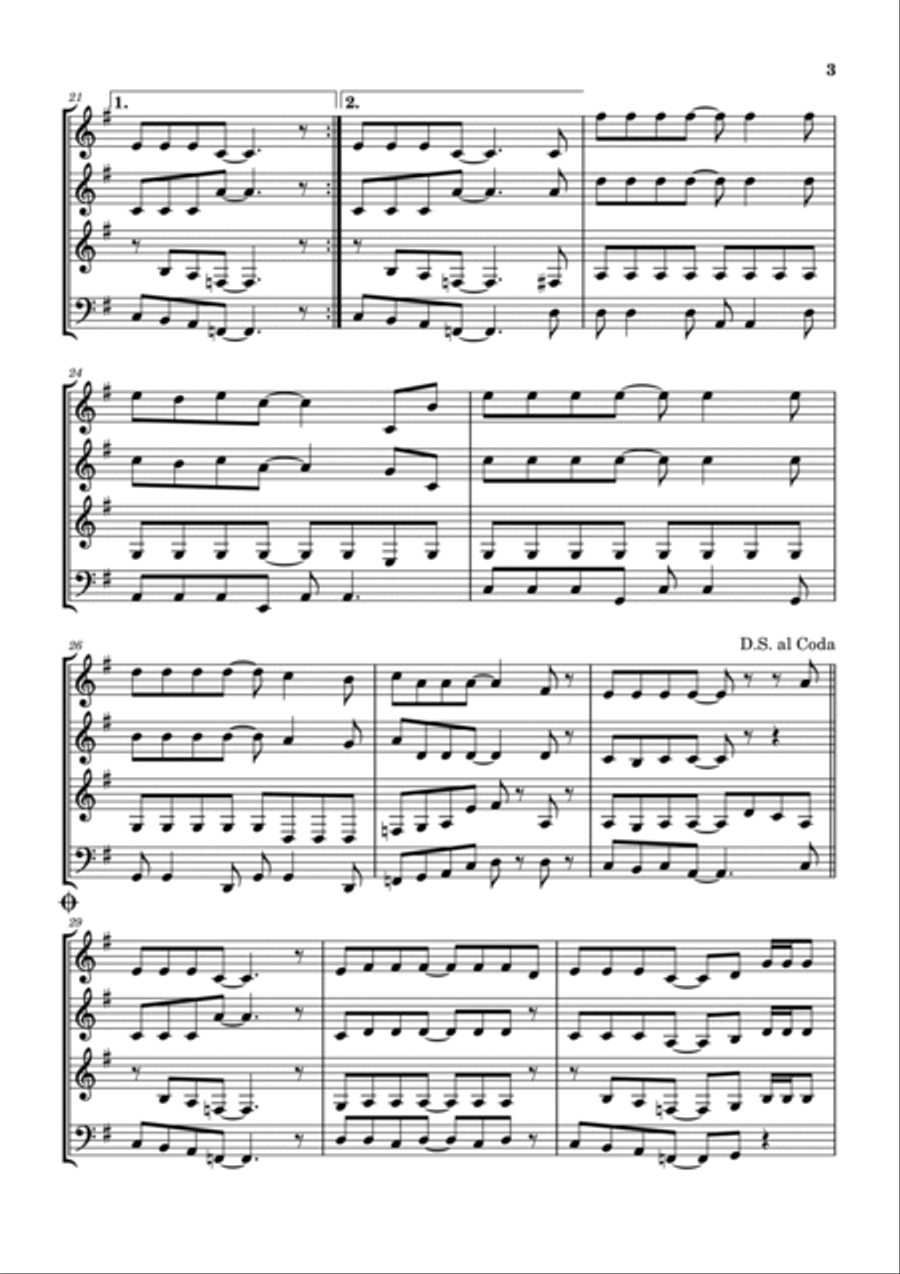 Cinnamon Girl Cinnamon Girl Woodwind Quartet scores gallery preview page 4