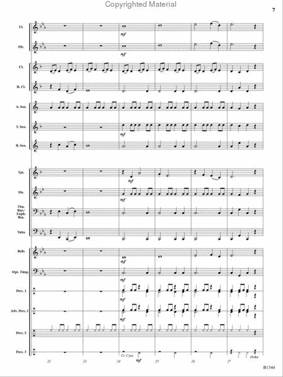 Quest of the Black Knight Concert Band scores gallery preview page 6