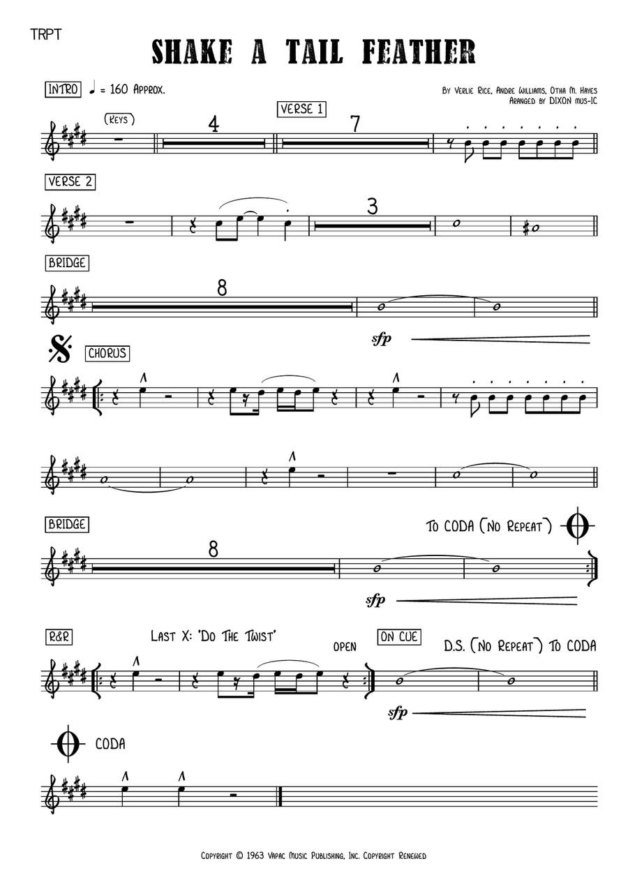 Shake A Tail Feather Small Ensemble scores gallery preview page 1