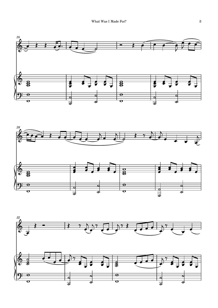What Was I Made For? Chamber Music scores gallery preview page 3