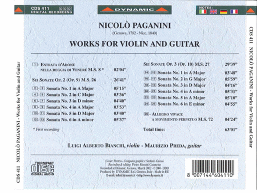 Works for Violin and Guitar