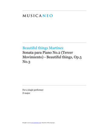 Sonata para Piano No.2 (Tercer Movimiento)-Beautiful things Op.5 No.3
