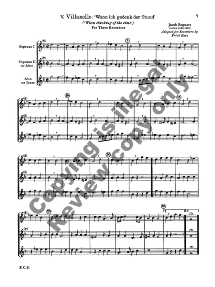 Recorder Consort, Book II Choir scores gallery preview page 8