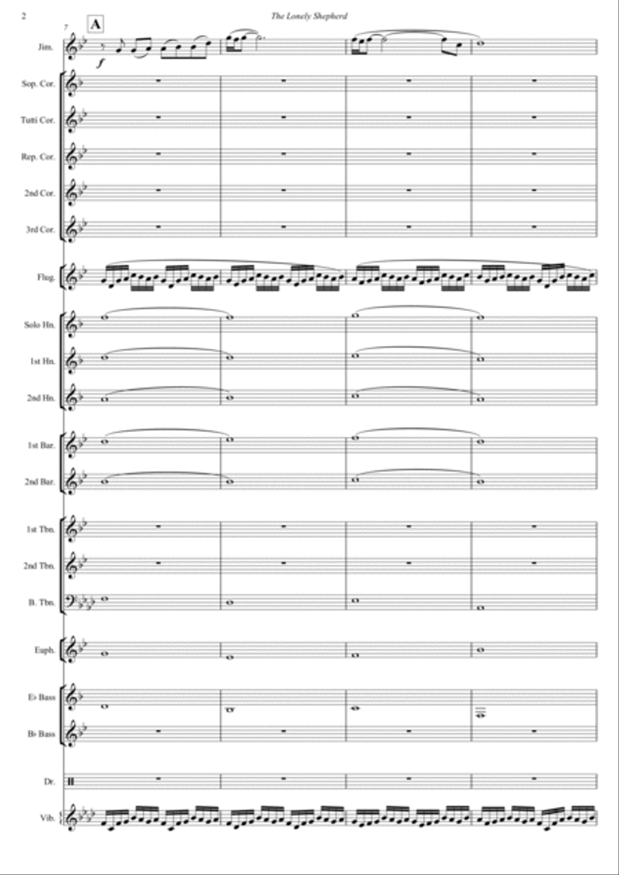 The Lonely Shepherd (Der Einsame Hirte) Brass Band scores gallery preview page 2
