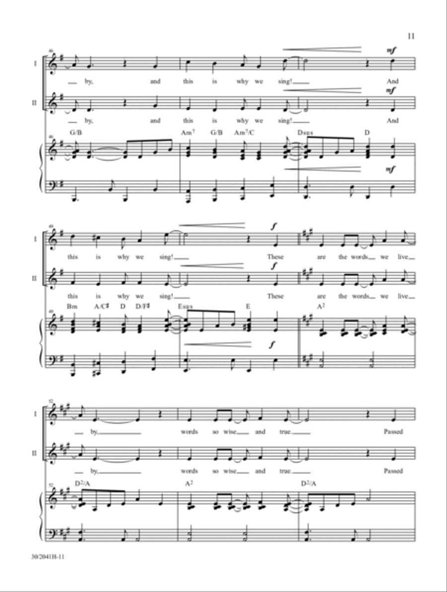 The Words We Live By The Words We Live By 2-Part scores gallery preview page 6