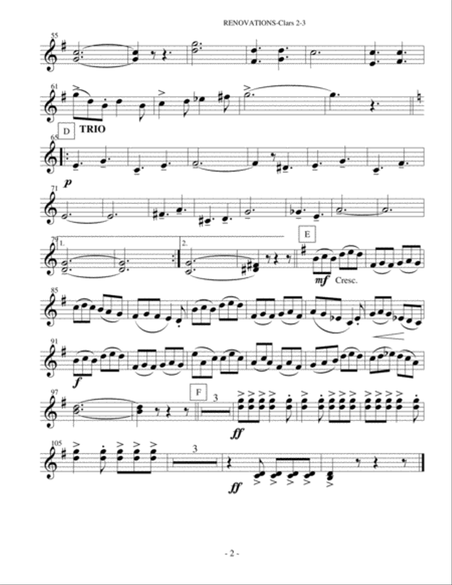 RENOVATIONS Concert Band scores gallery preview page 2