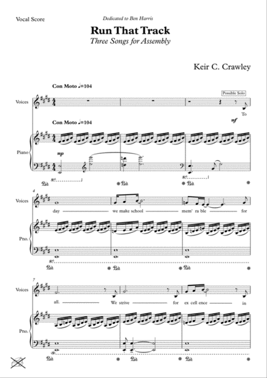 Three Songs for Assembly - Vocal Score Voice scores gallery preview page 3