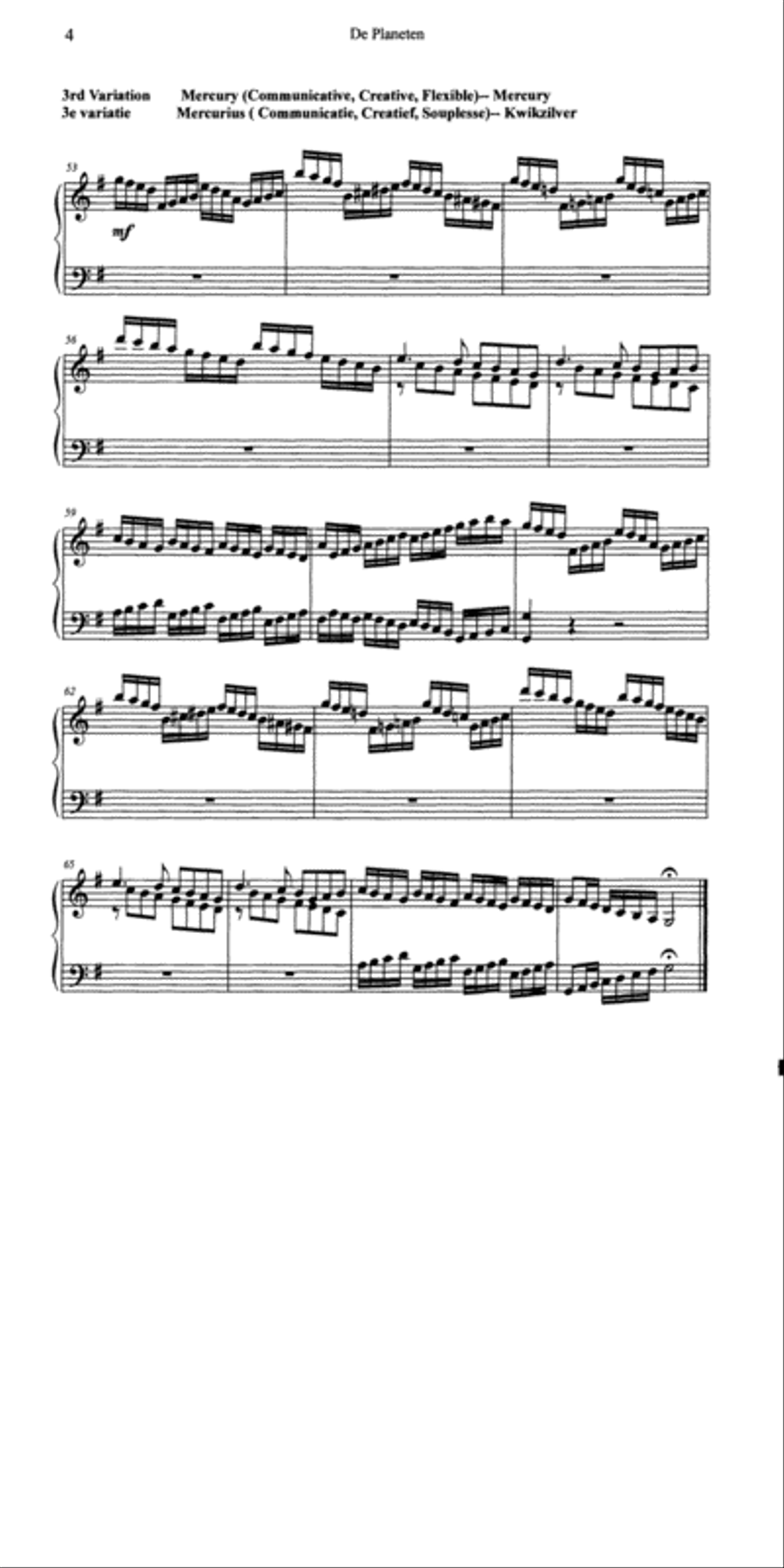 The Planets Piano Solo scores gallery preview page 5