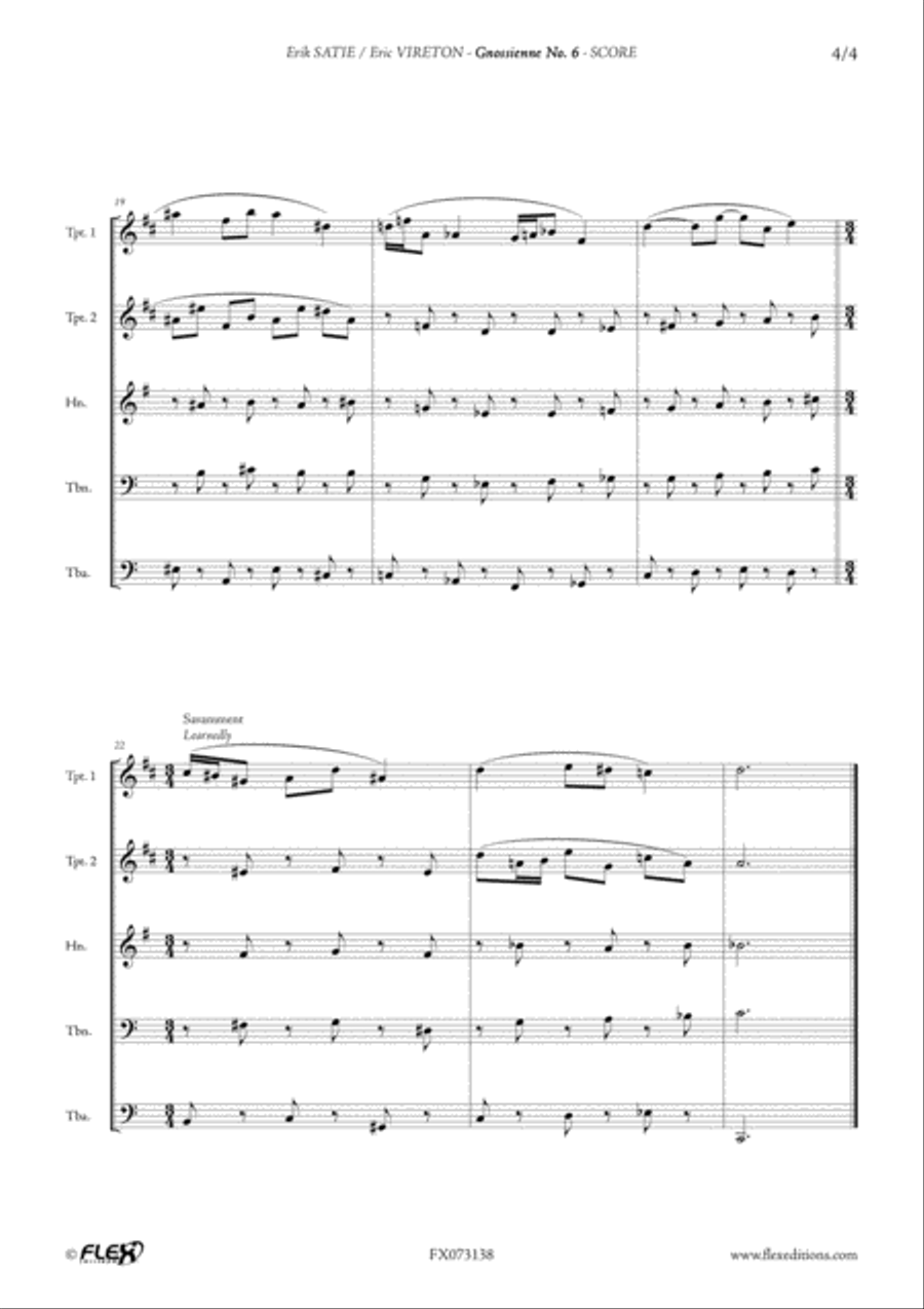 Gnossienne No. 6 Gnossienne No. 6 Horn scores gallery preview page 5