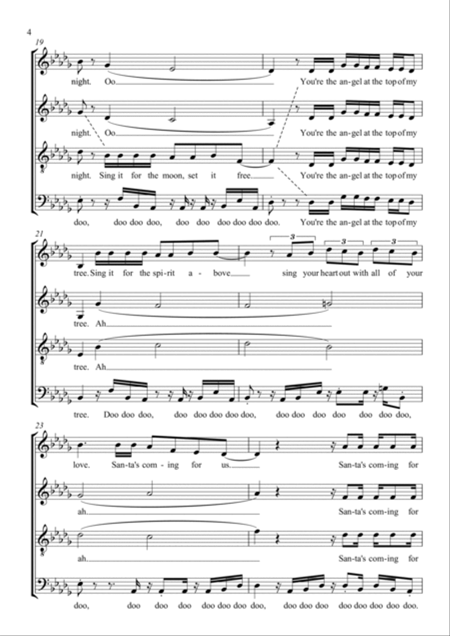 Santa's Coming For Us 4-Part scores gallery preview page 4