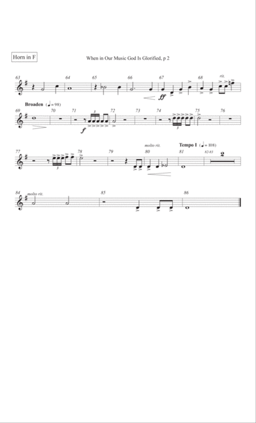 When in Our Music God Is Glorified 4-Part scores gallery preview page 29
