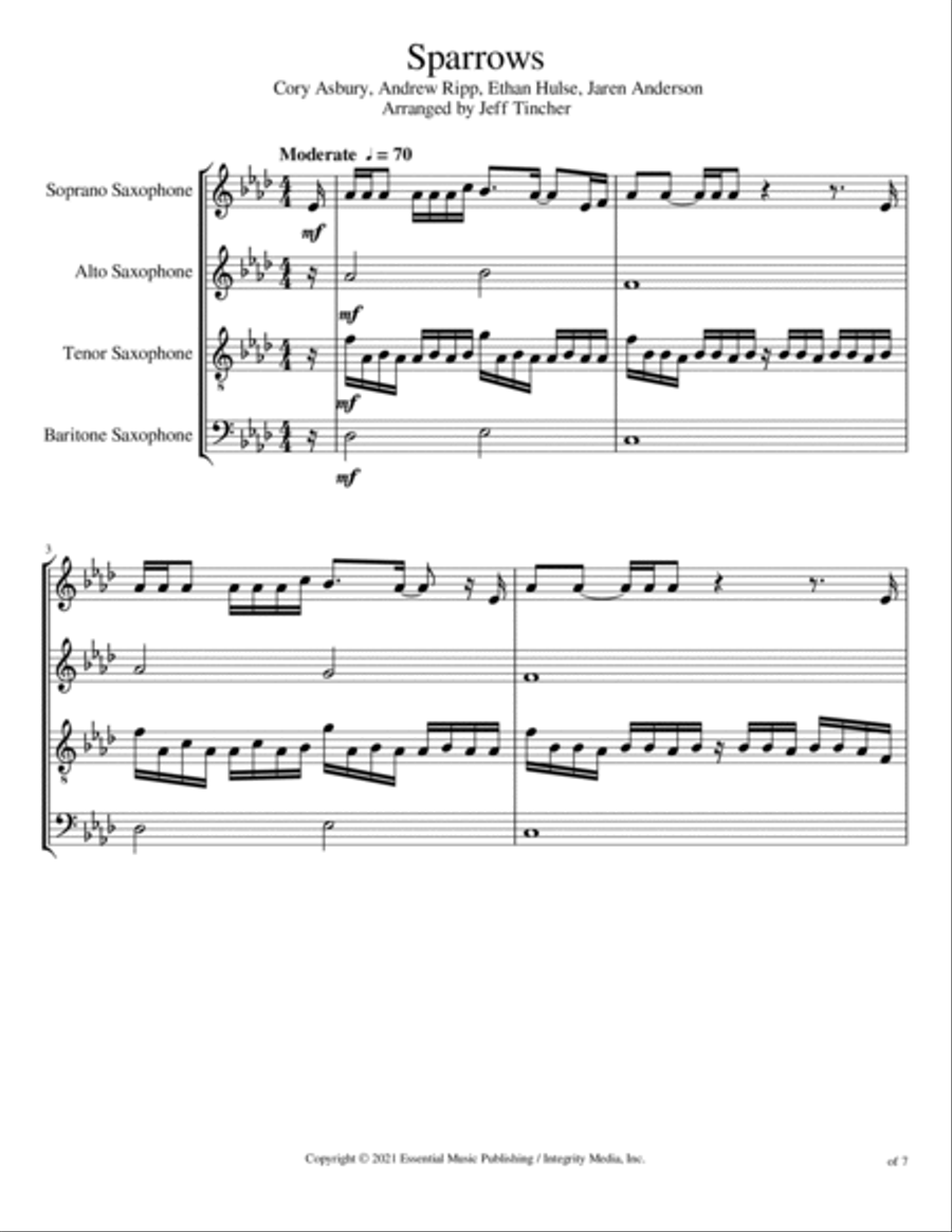 Sparrows Woodwind Quartet scores gallery preview page 2