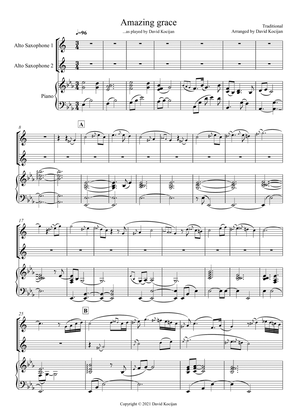 Amazing grace TRIO (Piano & 2 Alto Saxophones)