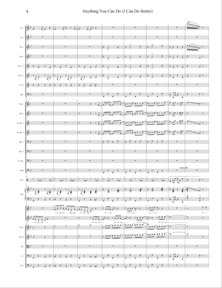 Anything You Can Do Full Orchestra scores gallery preview page 4