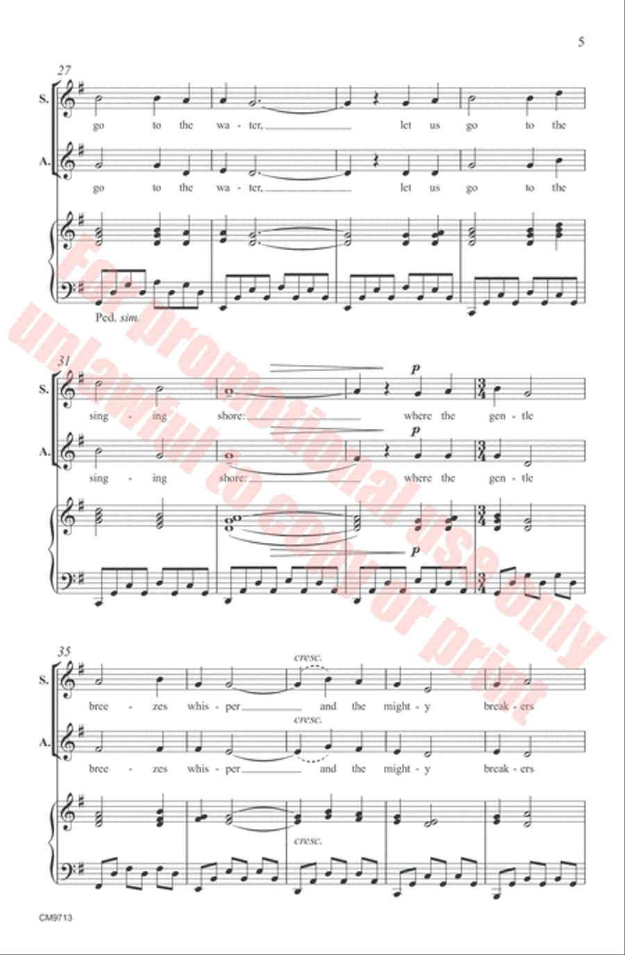 Song of the Sound 4-Part scores gallery preview page 6