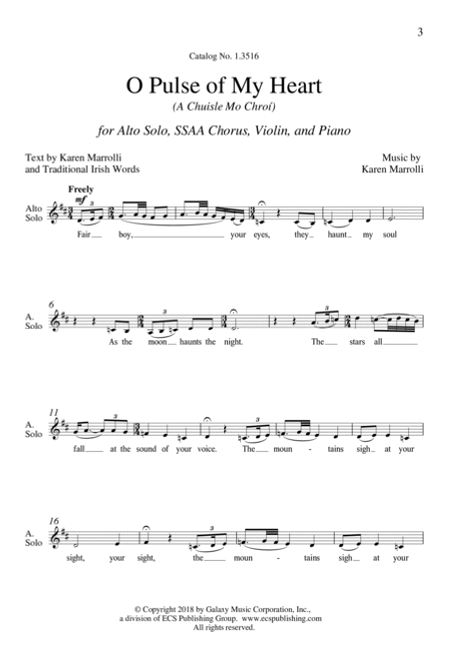 O Pulse of My Heart (A Chuisle Mo Chroí) SSAA scores gallery preview page 2