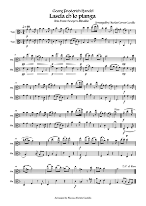 Handel - Lascia ch'io pianga for Viola Duet