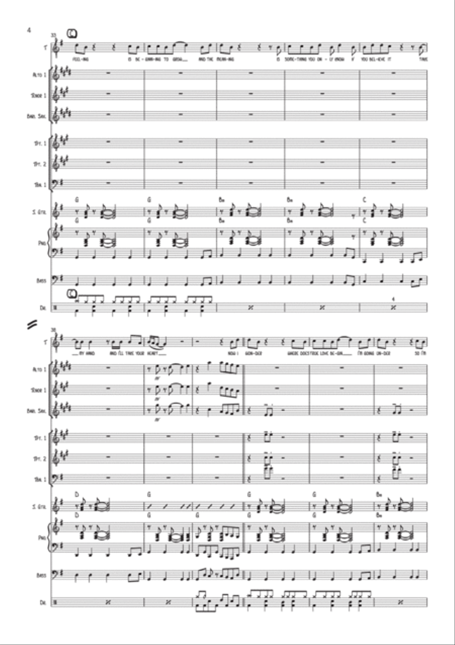 Do You Believe In Love Jazz Ensemble scores gallery preview page 5