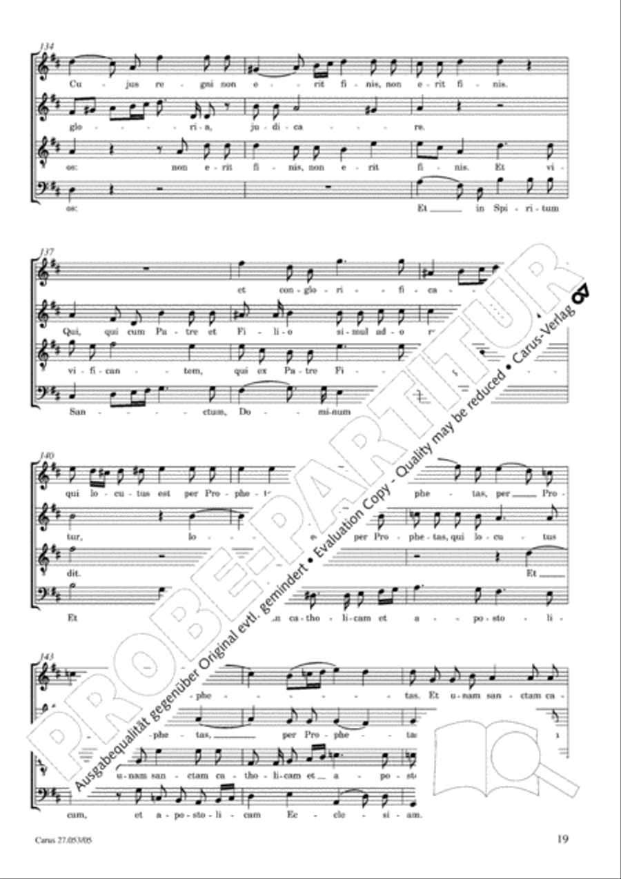 Creation Mass in A-major after Joseph Haydn (Schopfungsmesse in A nach Joseph Haydn) 4-Part scores gallery preview page 20