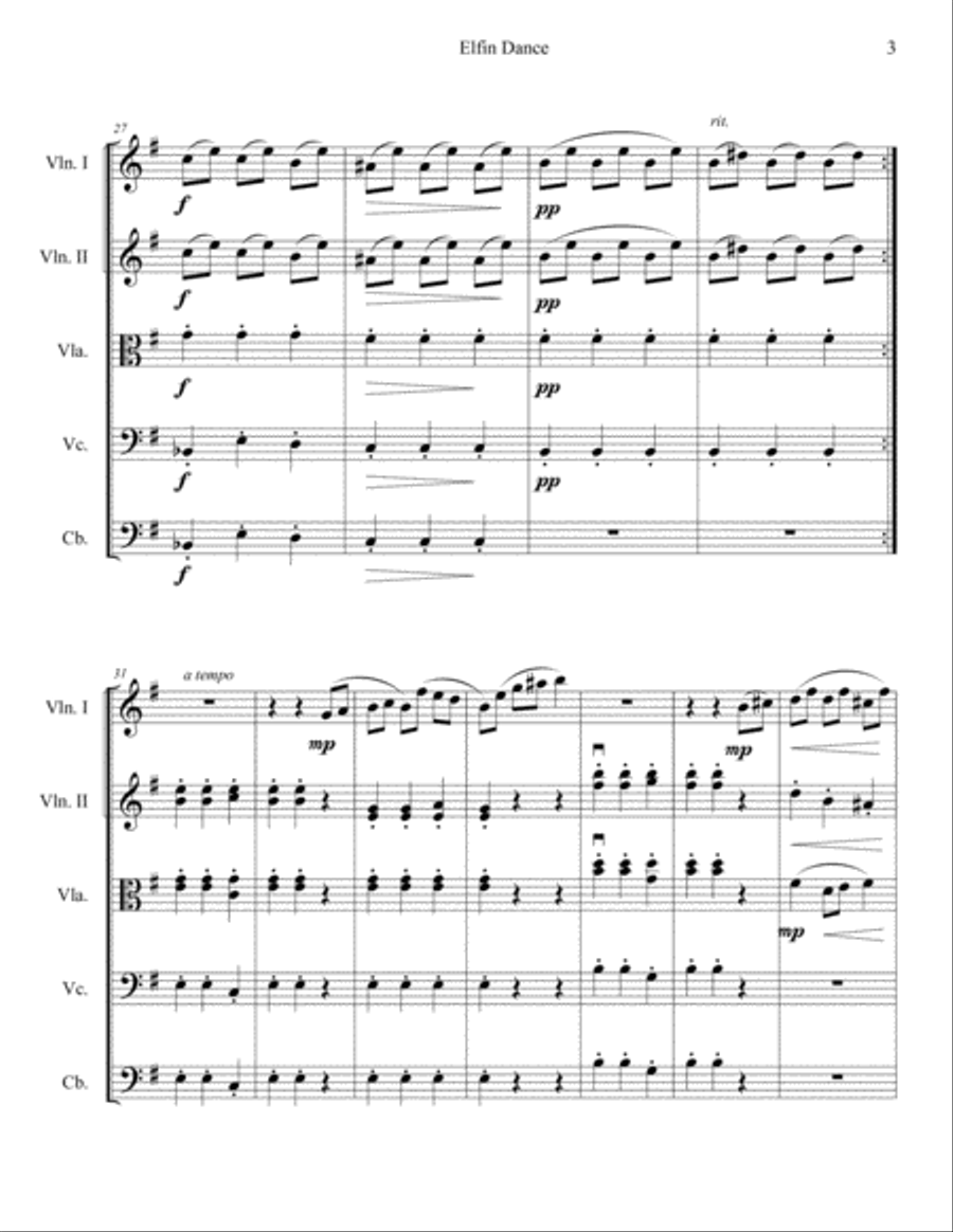 Elfin Dance Elfin Dance String Orchestra scores gallery preview page 4