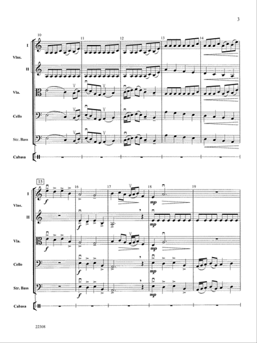 Peasant Dance: Score String Orchestra scores gallery preview page 3