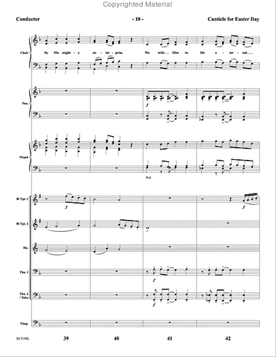 Canticle for Easter Day - Brass and Timpani Score and Parts Choir scores gallery preview page 11