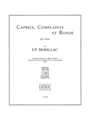 Caprice, Complainte Et Ronde (guitar Solo)