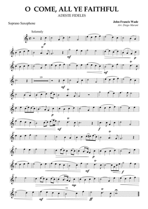 "O Come, All Ye Faithful" for Saxophone Quartet