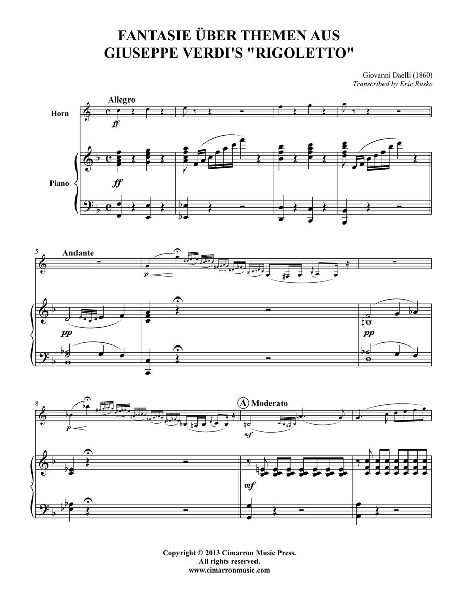 Fantasie Uber Themen aus Giuseppe Verdi's 