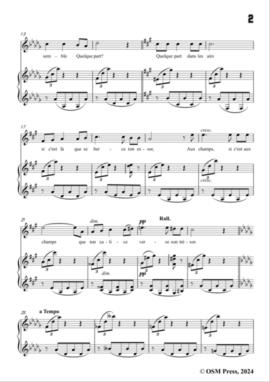 C. Franck-Roses et papillons,in D flat Major Voice scores gallery preview page 3