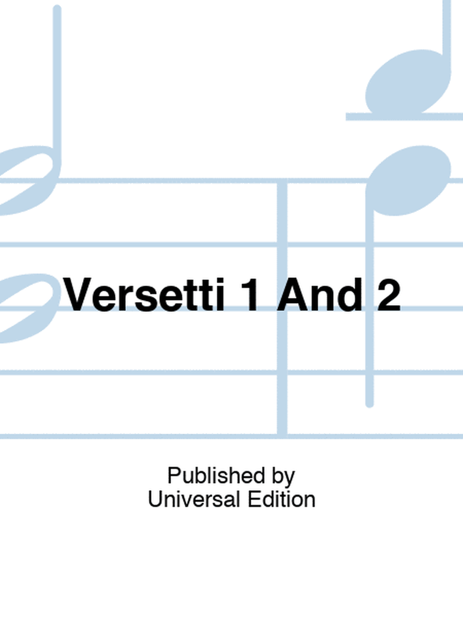 Eben - Versetti 1 And 2 For Organ