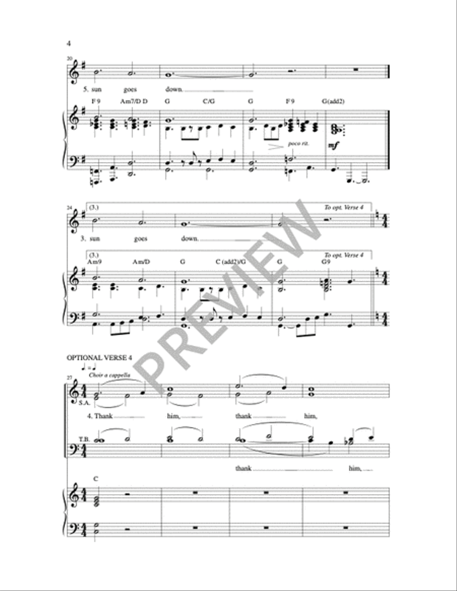 Jesus in the Morning Jesus in the Morning 4-Part scores gallery preview page 2