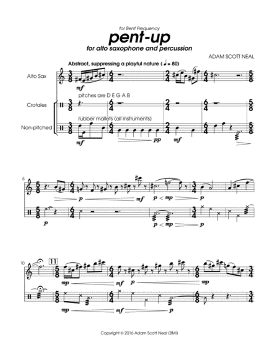 pent-up Alto Saxophone scores gallery preview page 5