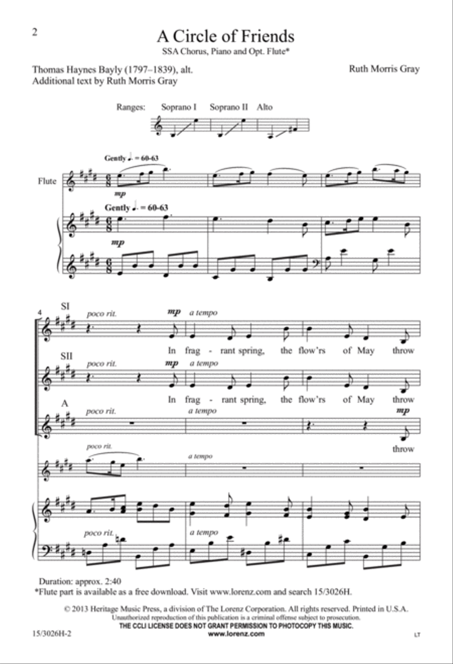 A Circle of Friends A Circle of Friends SSA scores gallery preview page 2