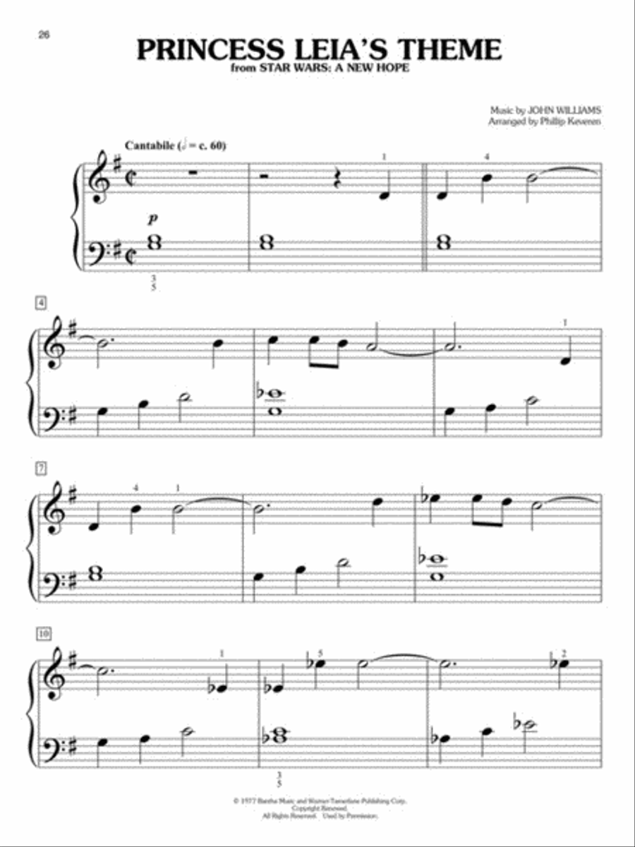 Star Wars Easy Piano scores gallery preview page 4